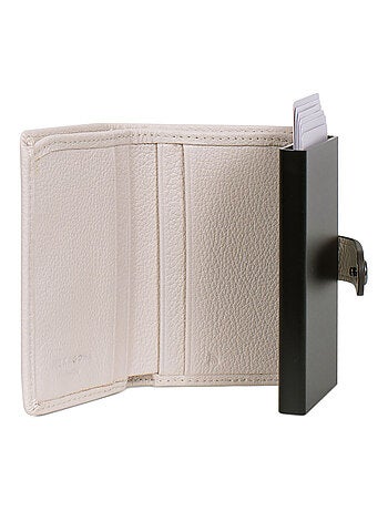 Boîtier portecartes 2 volets Stop RFID Cuir CONFORT