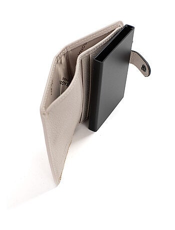 Boîtier portecartes 2 volets Stop RFID Cuir CONFORT
