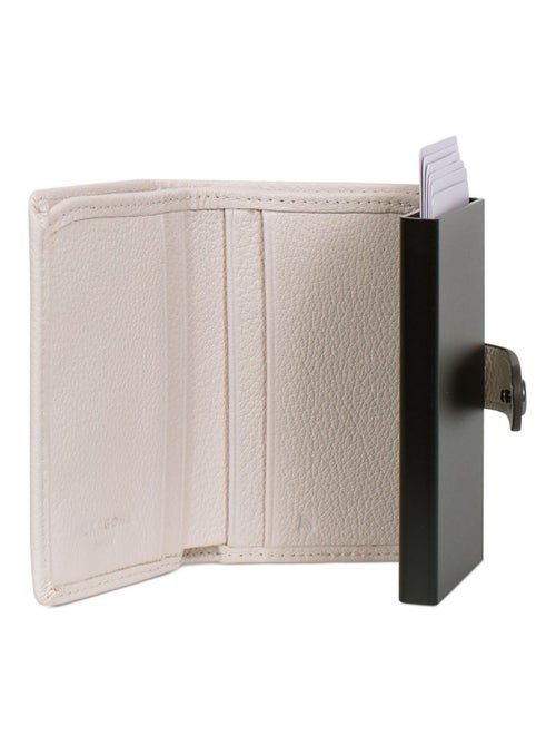 Boîtier portecartes  2 volets  Stop RFID  Cuir CONFORT - Kiabi