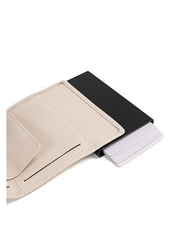 Boîtier portecartes 2 volets Stop RFID Cuir CONFORT