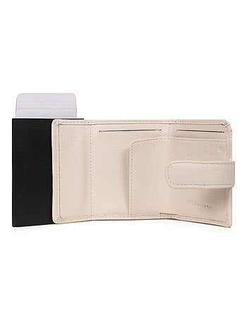 Boîtier portecartes 2 volets Stop RFID Cuir CONFORT