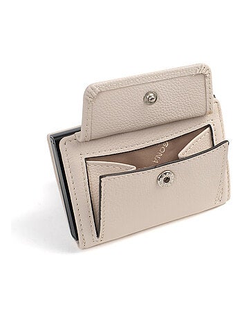 Boîtier portecartes 2 volets Stop RFID Cuir CONFORT