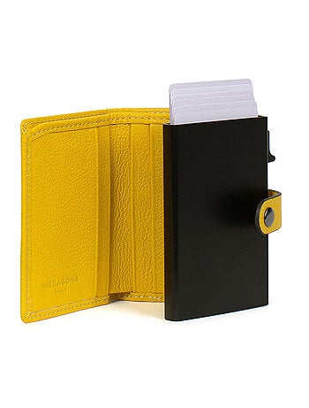 Boîtier portecartes 2 volets Stop RFID Cuir CONFORT