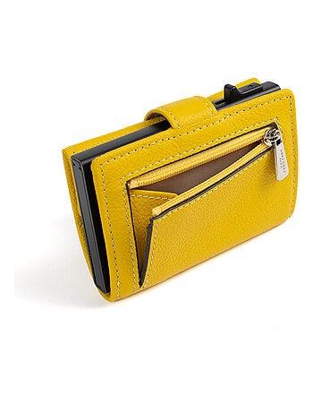 Boîtier portecartes 2 volets Stop RFID Cuir CONFORT