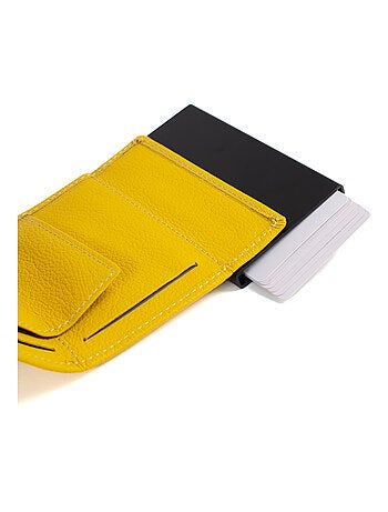Boîtier portecartes 2 volets Stop RFID Cuir CONFORT