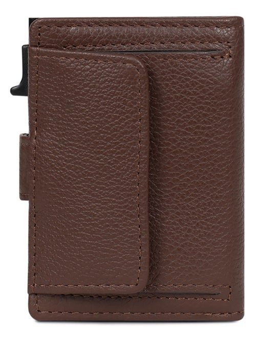 Boîtier portecartes  2 volets  Stop RFID  Cuir CONFORT - Kiabi