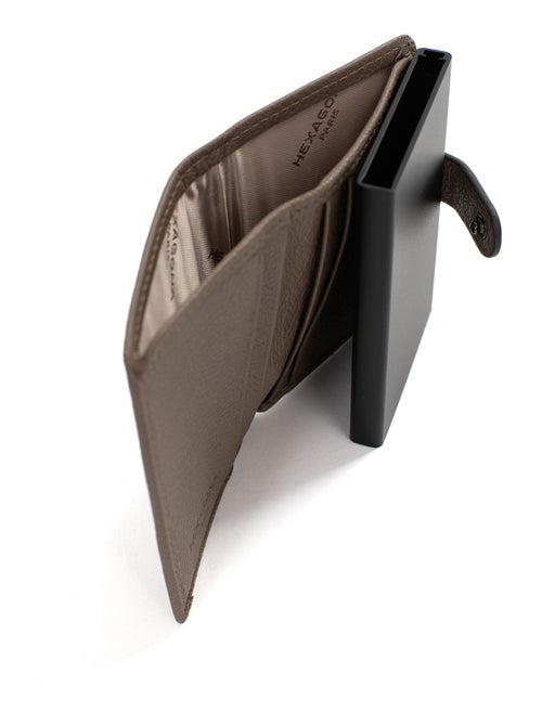 Boîtier portecartes  2 volets  Stop RFID  Cuir CONFORT - Kiabi