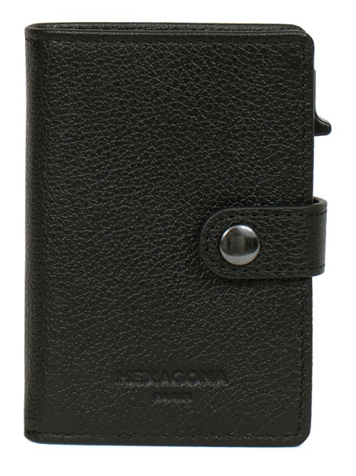 Boîtier portecartes  2 volets  Stop RFID  Cuir CONFORT - Kiabi