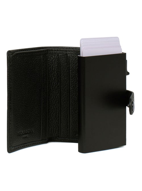 Boîtier portecartes  2 volets  Stop RFID  Cuir CONFORT - Kiabi