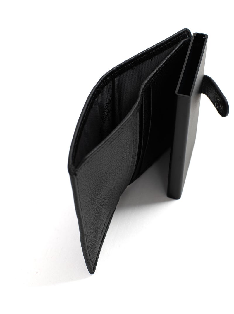 Boîtier portecartes  2 volets  Stop RFID  Cuir CONFORT Noir - Kiabi