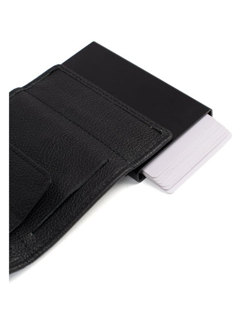 Boîtier portecartes  2 volets  Stop RFID  Cuir CONFORT - Kiabi