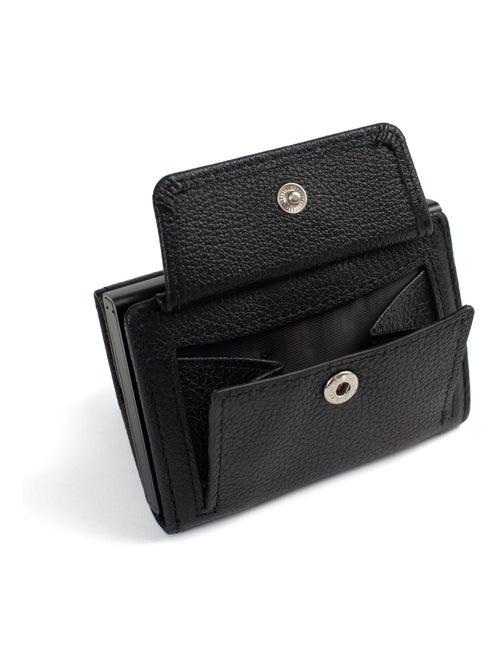 Boîtier portecartes  2 volets  Stop RFID  Cuir CONFORT - Kiabi