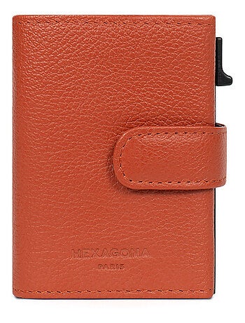Boîtier portecartes 2 volets Stop RFID Cuir CONFORT