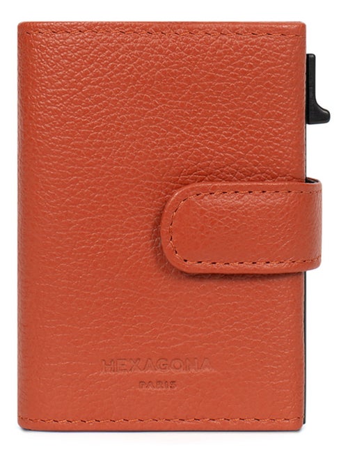 Boîtier portecartes  2 volets  Stop RFID  Cuir CONFORT - Kiabi