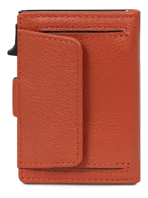 Boîtier portecartes  2 volets  Stop RFID  Cuir CONFORT - Kiabi