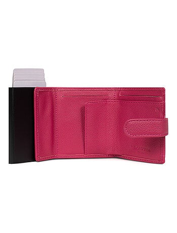 Boîtier portecartes 2 volets Stop RFID Cuir CONFORT