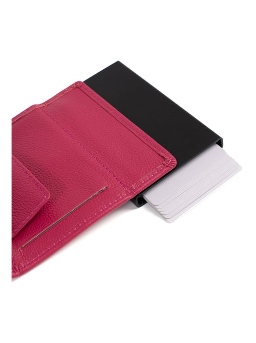 Boîtier portecartes  2 volets  Stop RFID  Cuir CONFORT - Kiabi