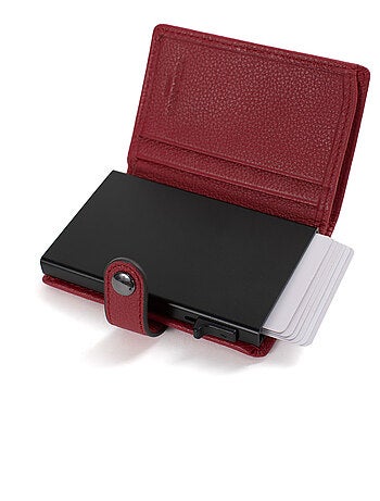 Boîtier portecartes 2 volets Stop RFID Cuir CONFORT