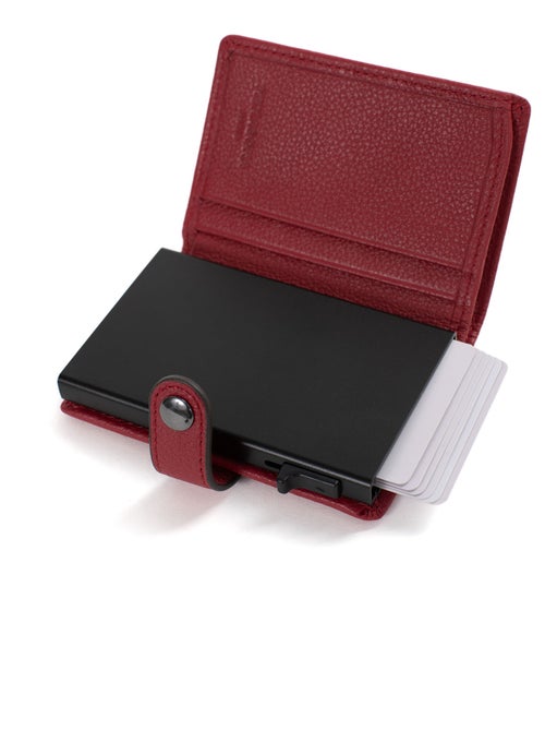 Boîtier portecartes  2 volets  Stop RFID  Cuir CONFORT - Kiabi