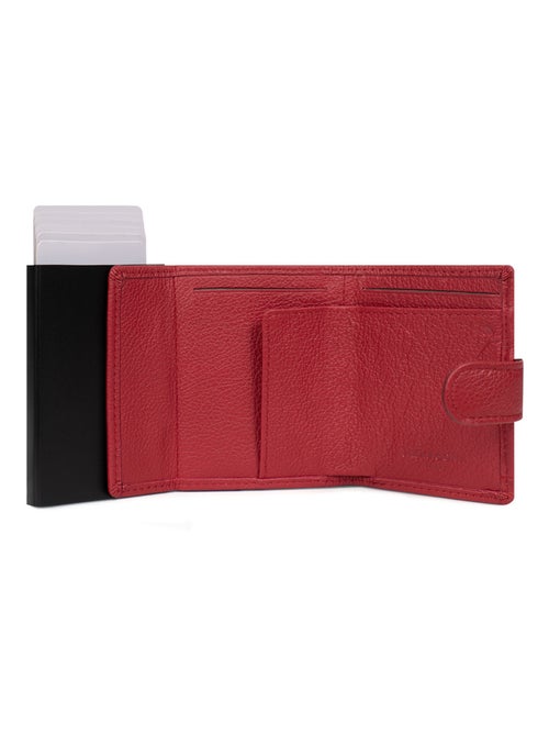 Boîtier portecartes  2 volets  Stop RFID  Cuir CONFORT - Kiabi