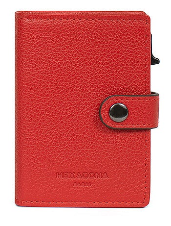 Boîtier portecartes 2 volets Stop RFID Cuir CONFORT
