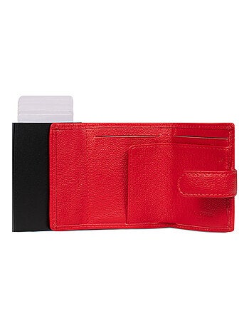 Boîtier portecartes 2 volets Stop RFID Cuir CONFORT