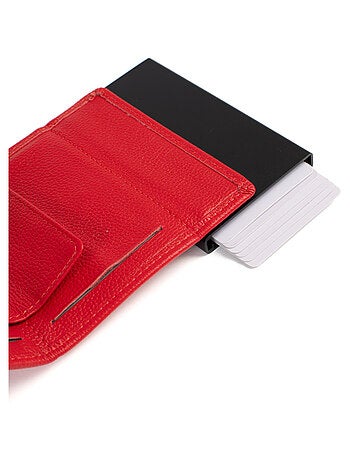 Boîtier portecartes 2 volets Stop RFID Cuir CONFORT