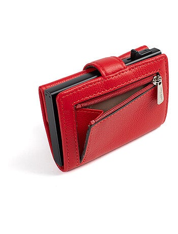 Boîtier portecartes 2 volets Stop RFID Cuir CONFORT