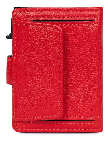 Boîtier portecartes 2 volets Stop RFID Cuir CONFORT