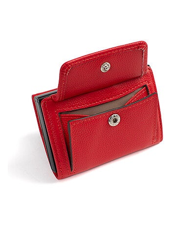 Boîtier portecartes 2 volets Stop RFID Cuir CONFORT