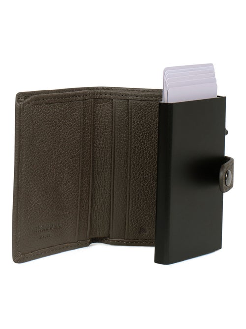Boîtier portecartes  2 volets  Stop RFID  Cuir CONFORT - Kiabi