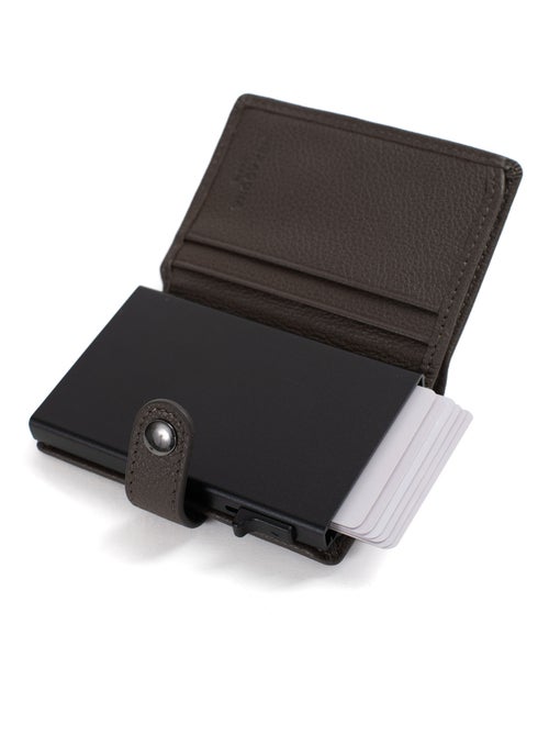 Boîtier portecartes  2 volets  Stop RFID  Cuir CONFORT - Kiabi