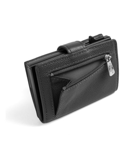 Boîtier portecartes  2 volets  Stop RFID  Cuir CONFORT - Kiabi