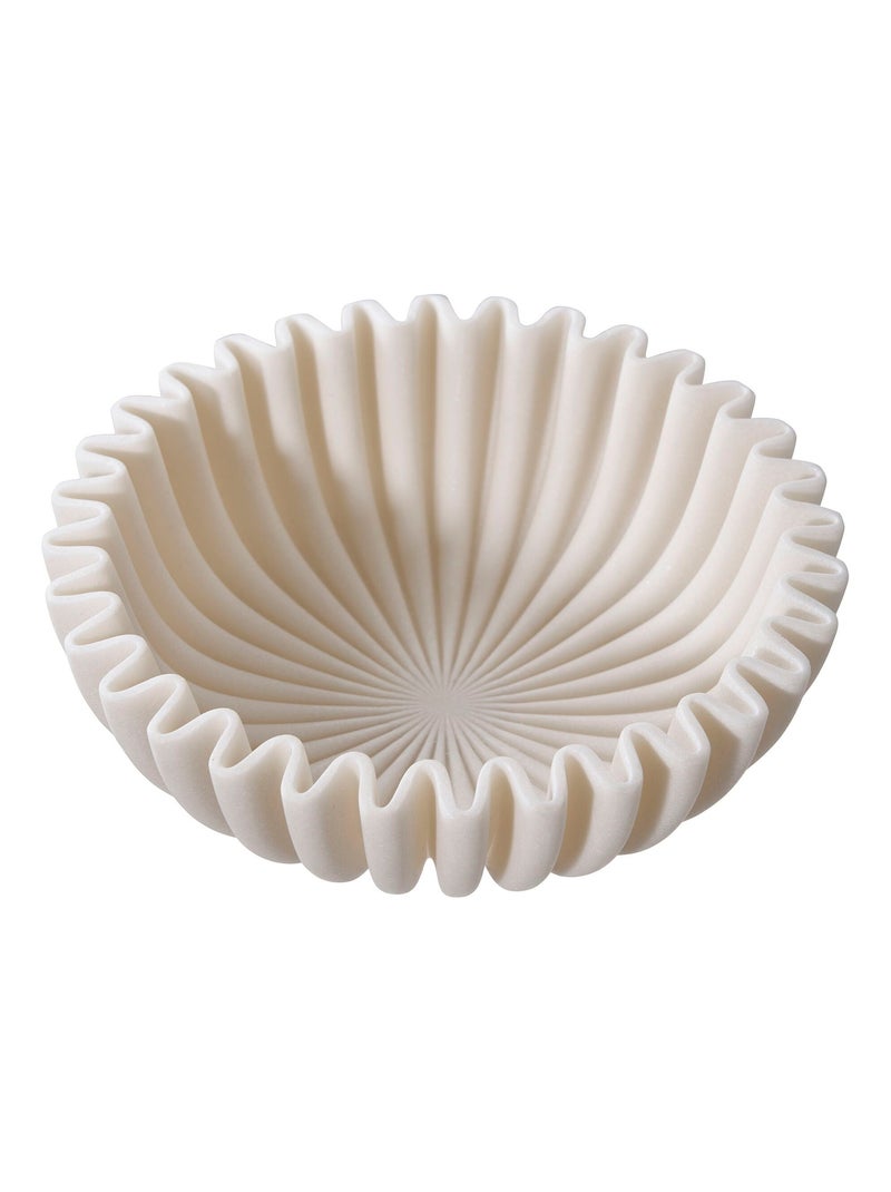 Bol - Bol, polyrésine, beige ø20x6,5 cm Beige - Kiabi