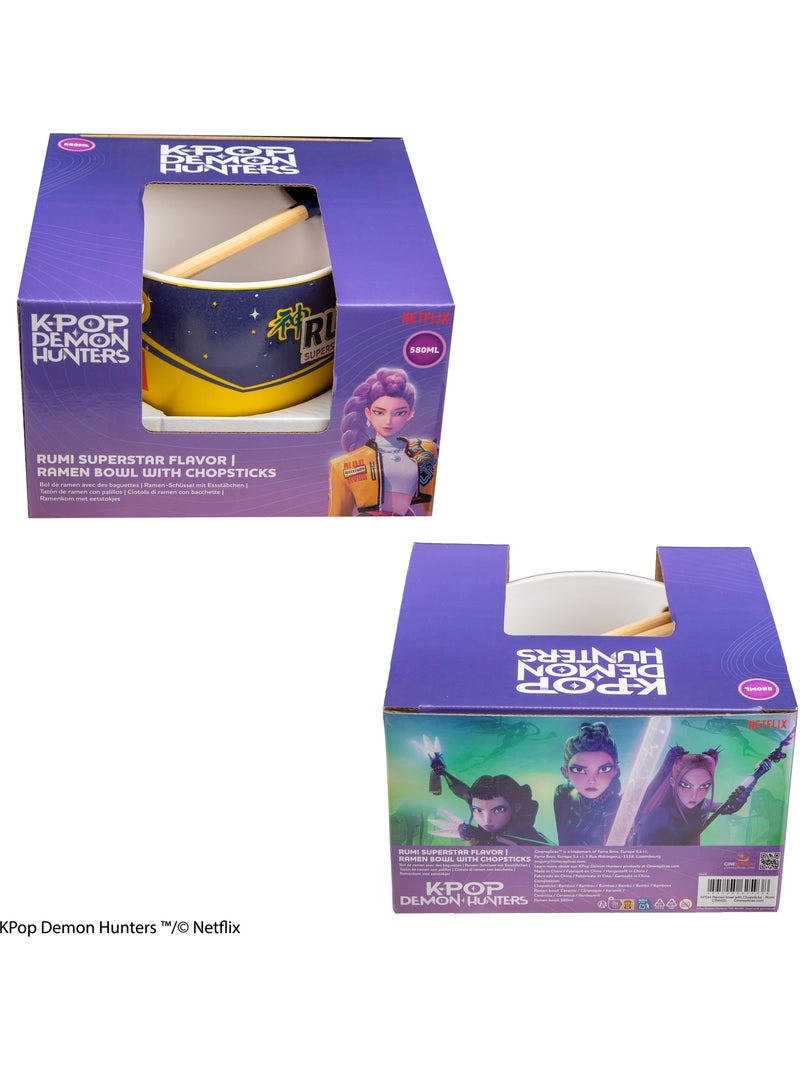 Bol à ramen et ses baguettes rumi superstar flavor - kpop demon hunters Violet - Kiabi
