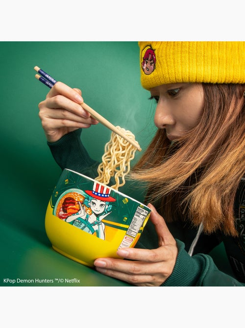 Bol à ramen et ses baguettes zoey hamburger - kpop demon hunters - Kiabi