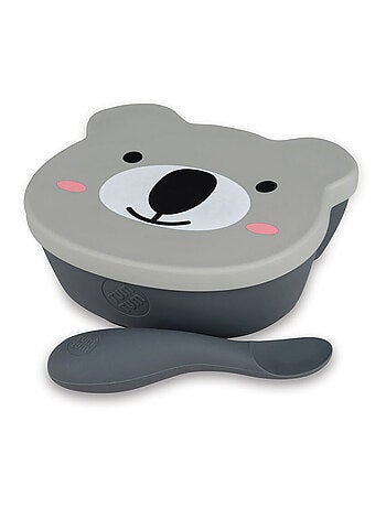 Bol à ventouse en silicone + cuillère - Koala