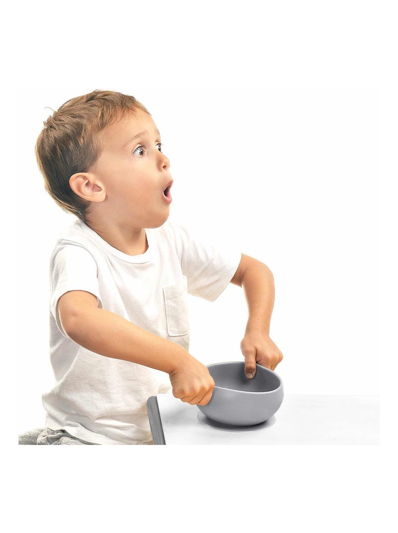 Bol bébé avec ventouse et couvercle en silicone Minikoioi Beige clair - Kiabi