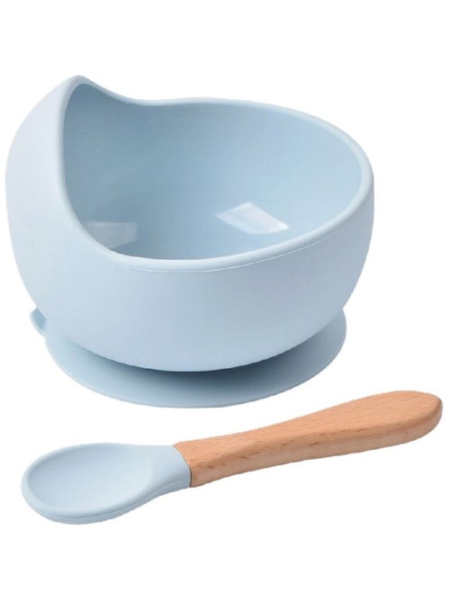 Bol + Cuillère repas bébé Bleu Les Chatounets - Kiabi