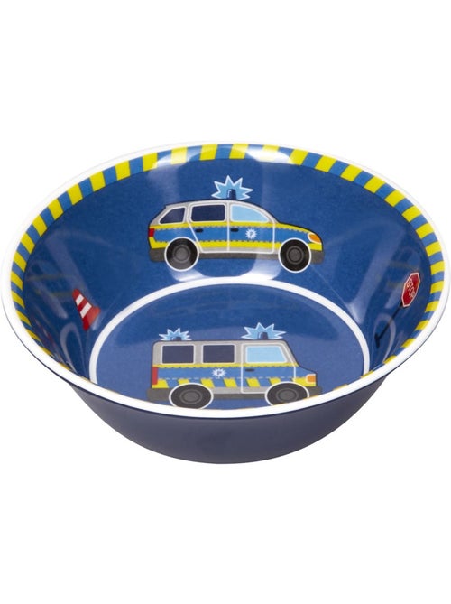 Bol en mélamine motif Police - Bleu - Kiabi