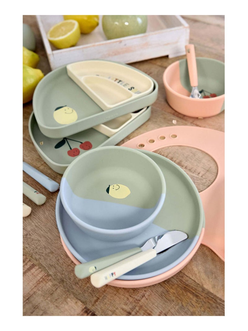 Bol en silicone Happy Fruits Bleu - Kiabi