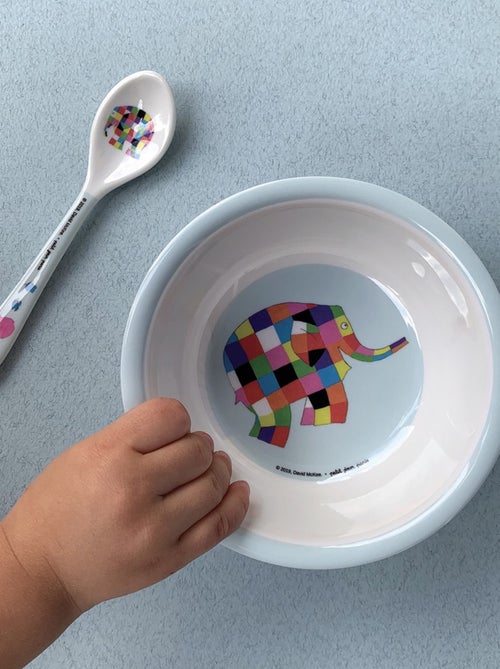 Bol ventouse avec cuillère Elmer - Kiabi