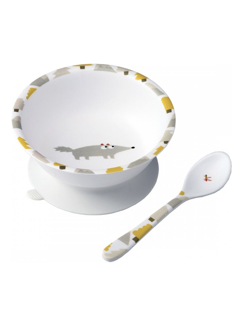 Bol ventouse avec cuillere l aventure Beige - Kiabi