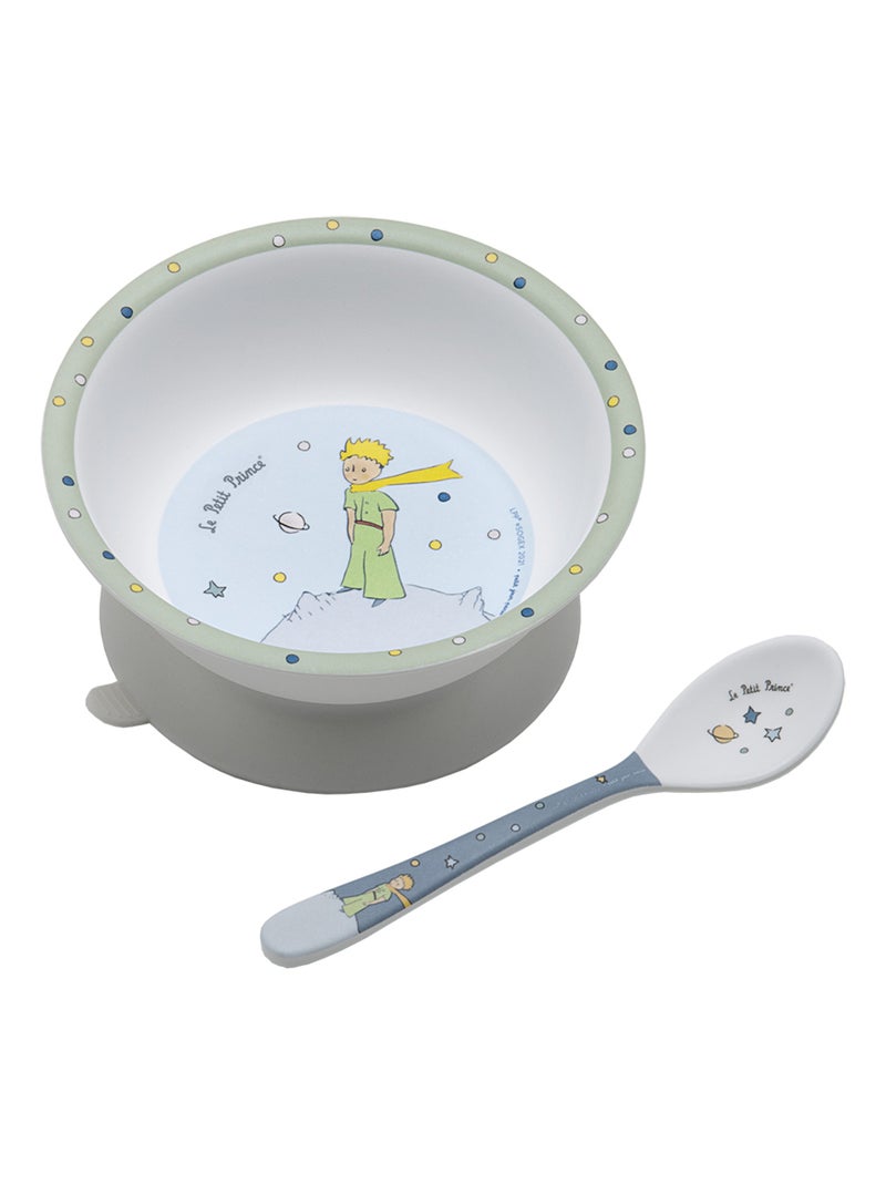 Bol ventouse avec cuillère Le petit Prince Blanc - Kiabi