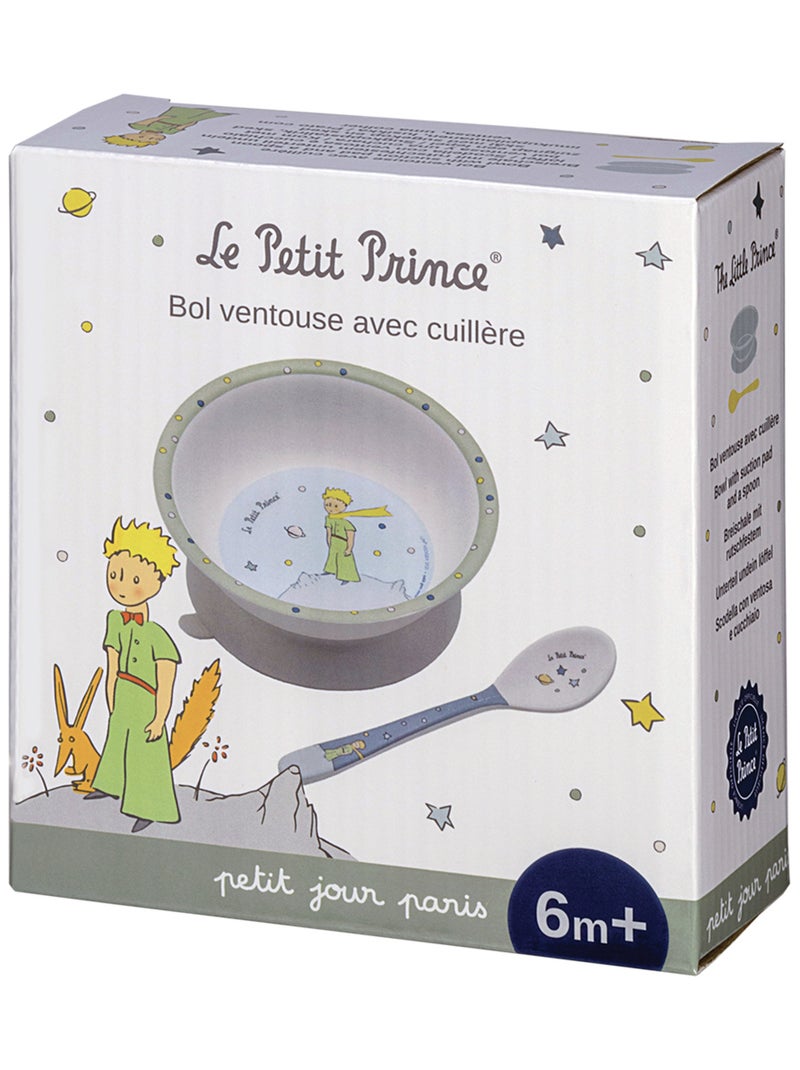 Bol ventouse avec cuillère Le petit Prince Blanc - Kiabi
