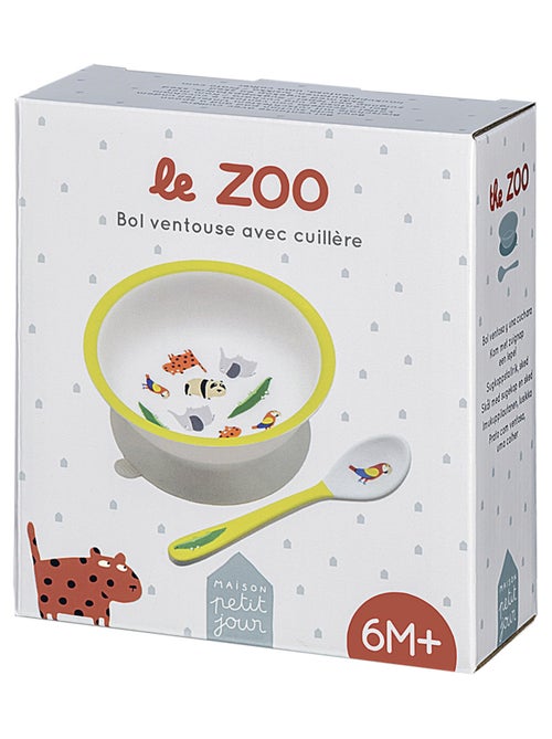 Bol Ventouse Avec Cuillère Le Zoo - Kiabi
