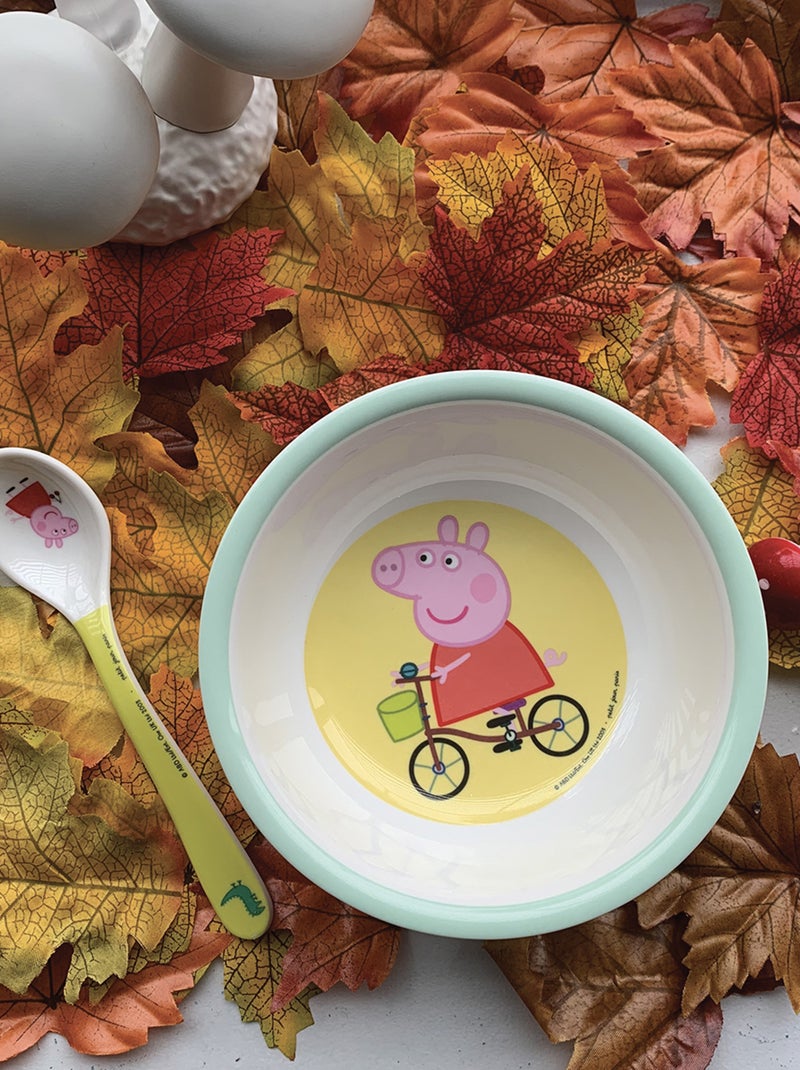 Bol ventouse avec cuillère Peppa Pig Blanc - Kiabi
