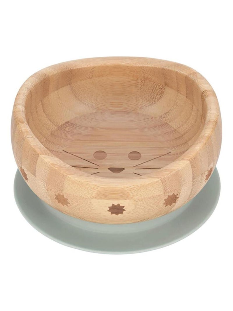 Bol ventousé en Bambou Chat Beige - Kiabi