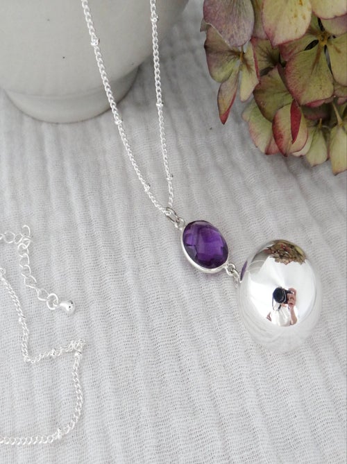 Bola Argent Pendentif Améthyste - Kiabi