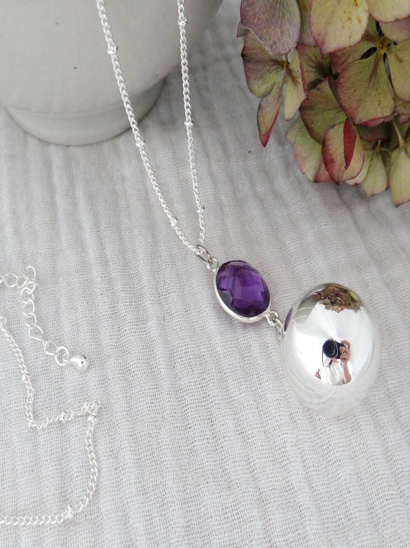 Bola Argent Pendentif Améthyste Argent - Kiabi